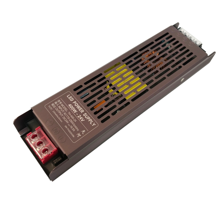 What are the applications of 100-400W slim LED switch-mode power supplies in global lighting?