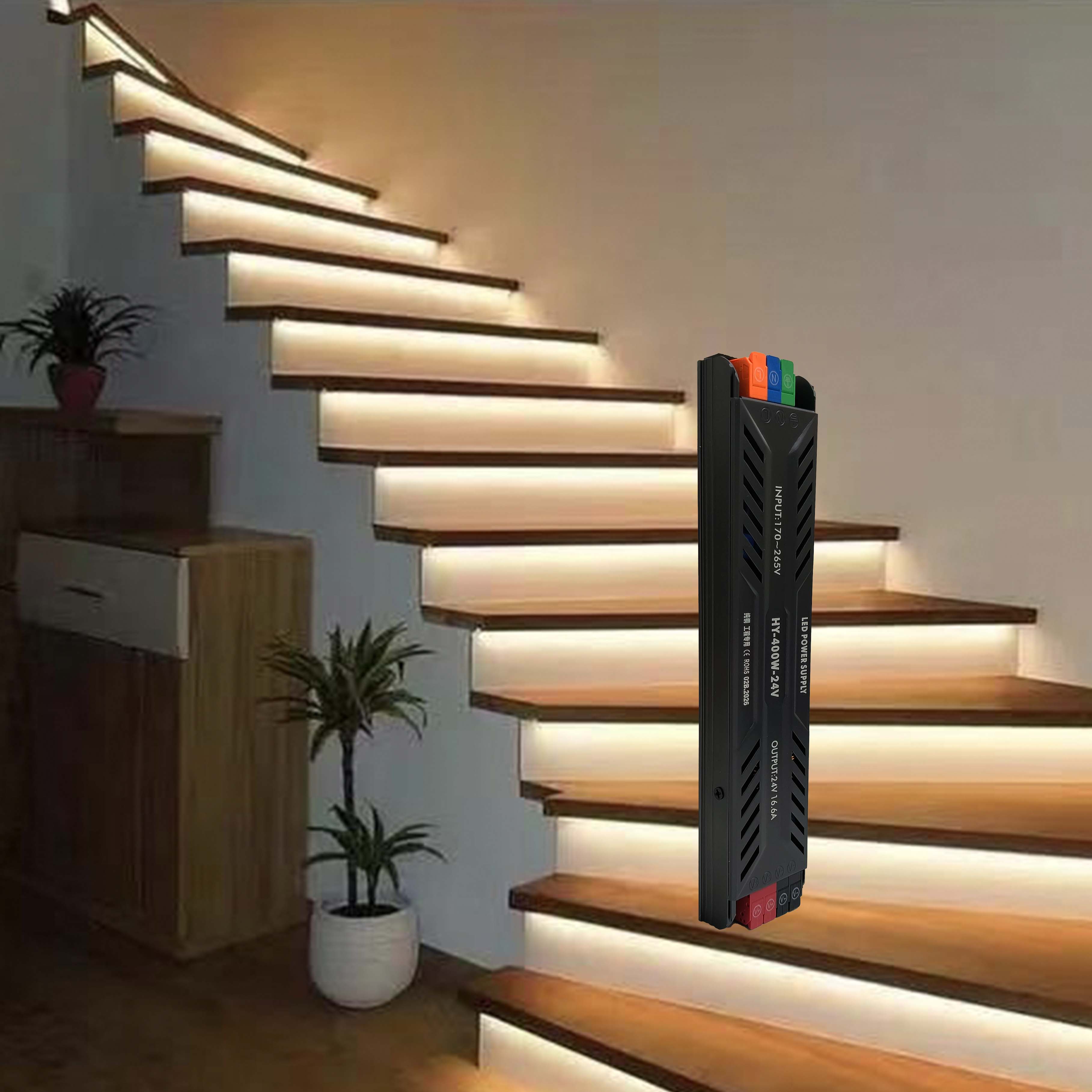 DC 24V 400W ultra-thin semi-potted LED power supply