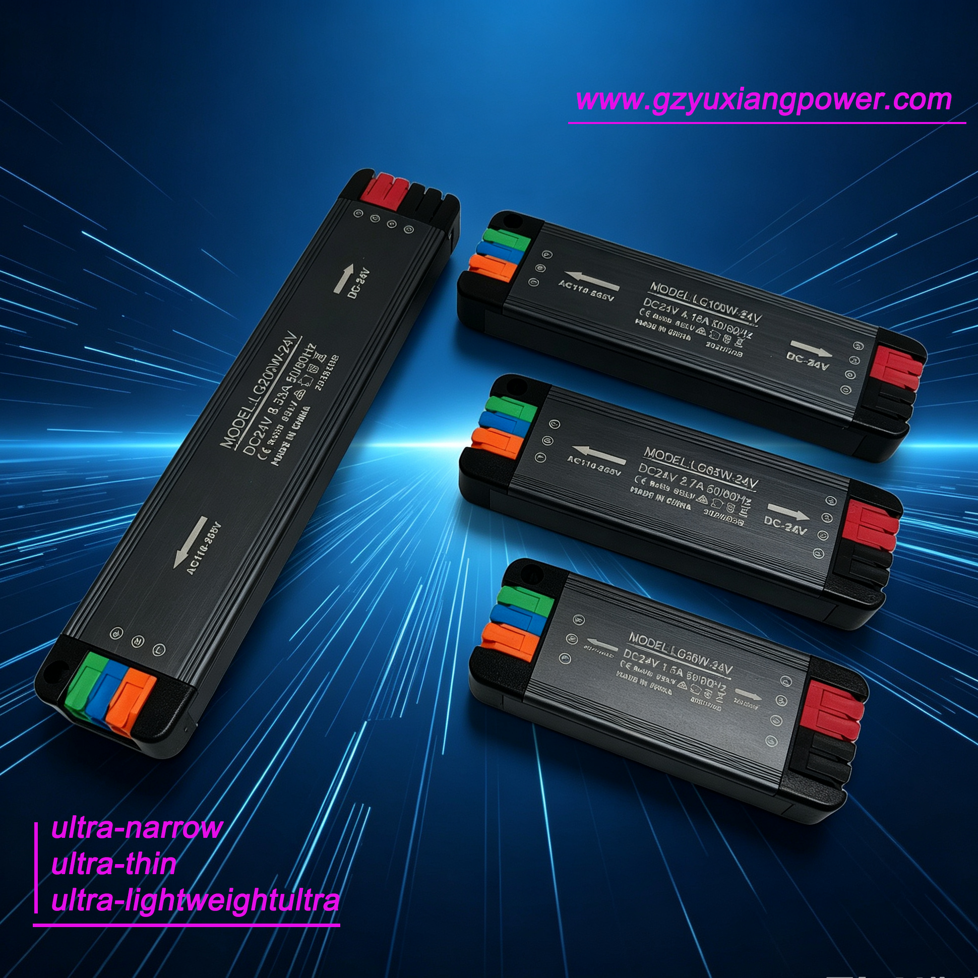 24V wide-voltage mini LED ultra-thin DC power supply