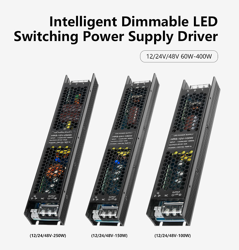 12/24V/48V 60W-400W Intelligent Dimmable LEDSwitching Power Supply Driver