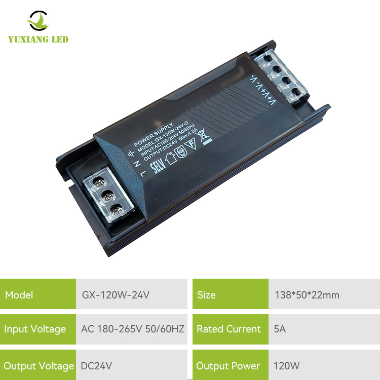 24V120W  constant voltage semi-filled Slim LED switching power supply