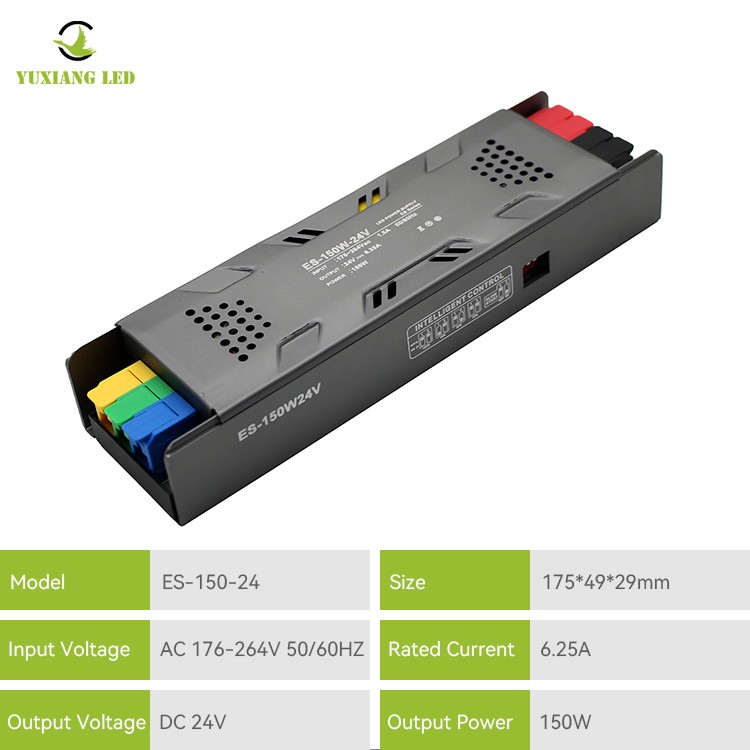 Semi-potted dimmable LED linear power supply ES model 24V 150W
